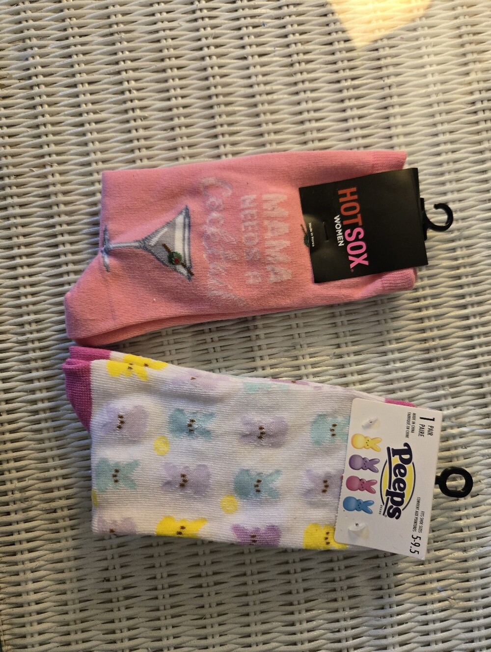 Multiples Pink Novelty Women’s Socks (2 Pairs)